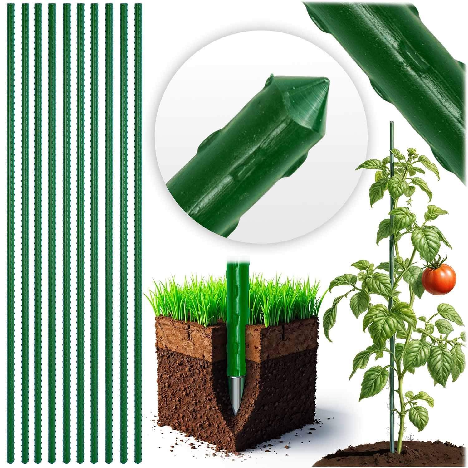 Plantepæle 180 cm Plonos PL-940 grøn 10 stk