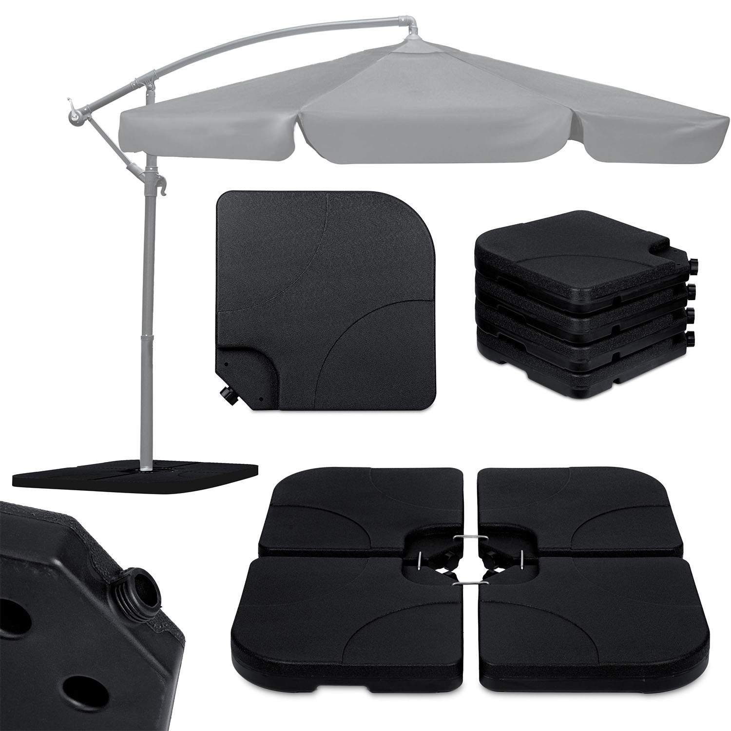 Jalusta Plonos-puutarhan sateenvarjolle