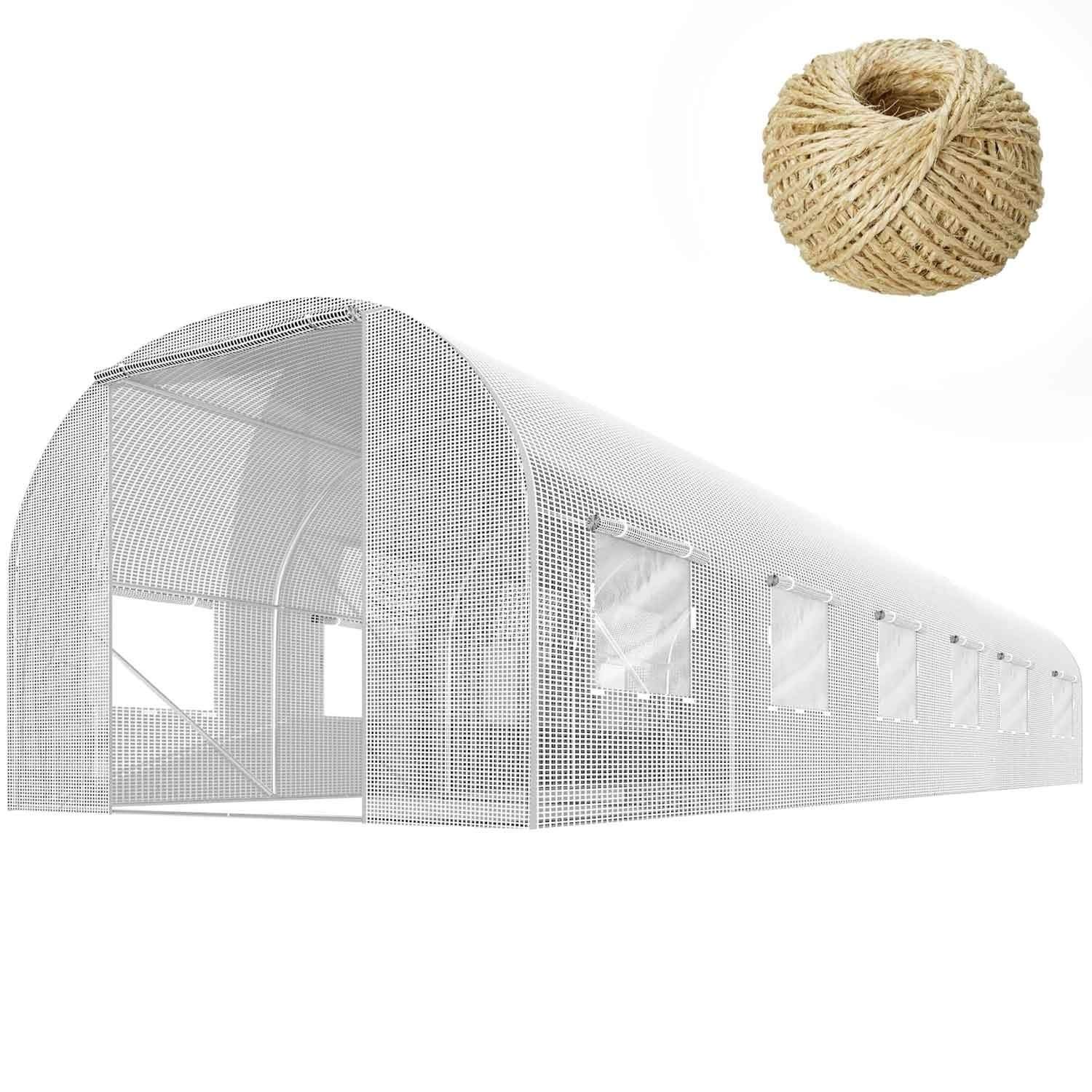 Havetunnel 3x6m (18m2) hvid Plonos
