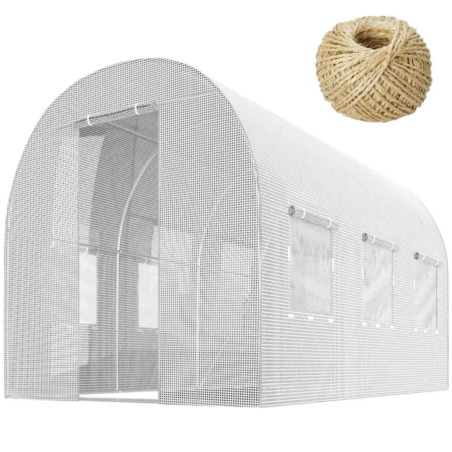 Forstærket havetunnel 2x3,5m (7m2) hvid Plonos