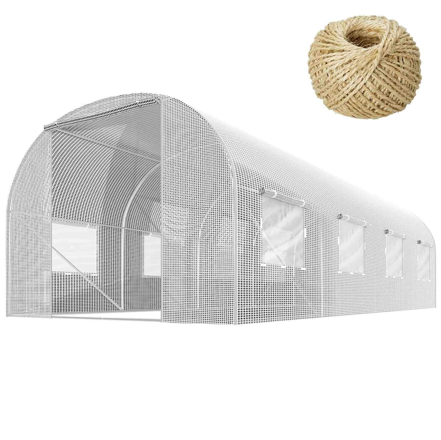Forstærket havetunnel 2x4,5m (9m2) hvid Plonos