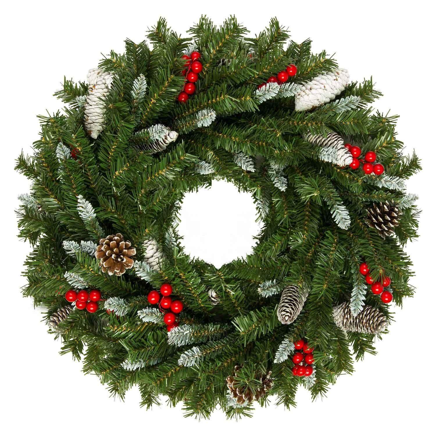 Julepynt 50 cm kogler, røn Plonos 4837