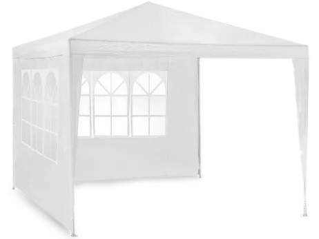 Havepavillon 2 vægge 3 x 3m hvid Plonos