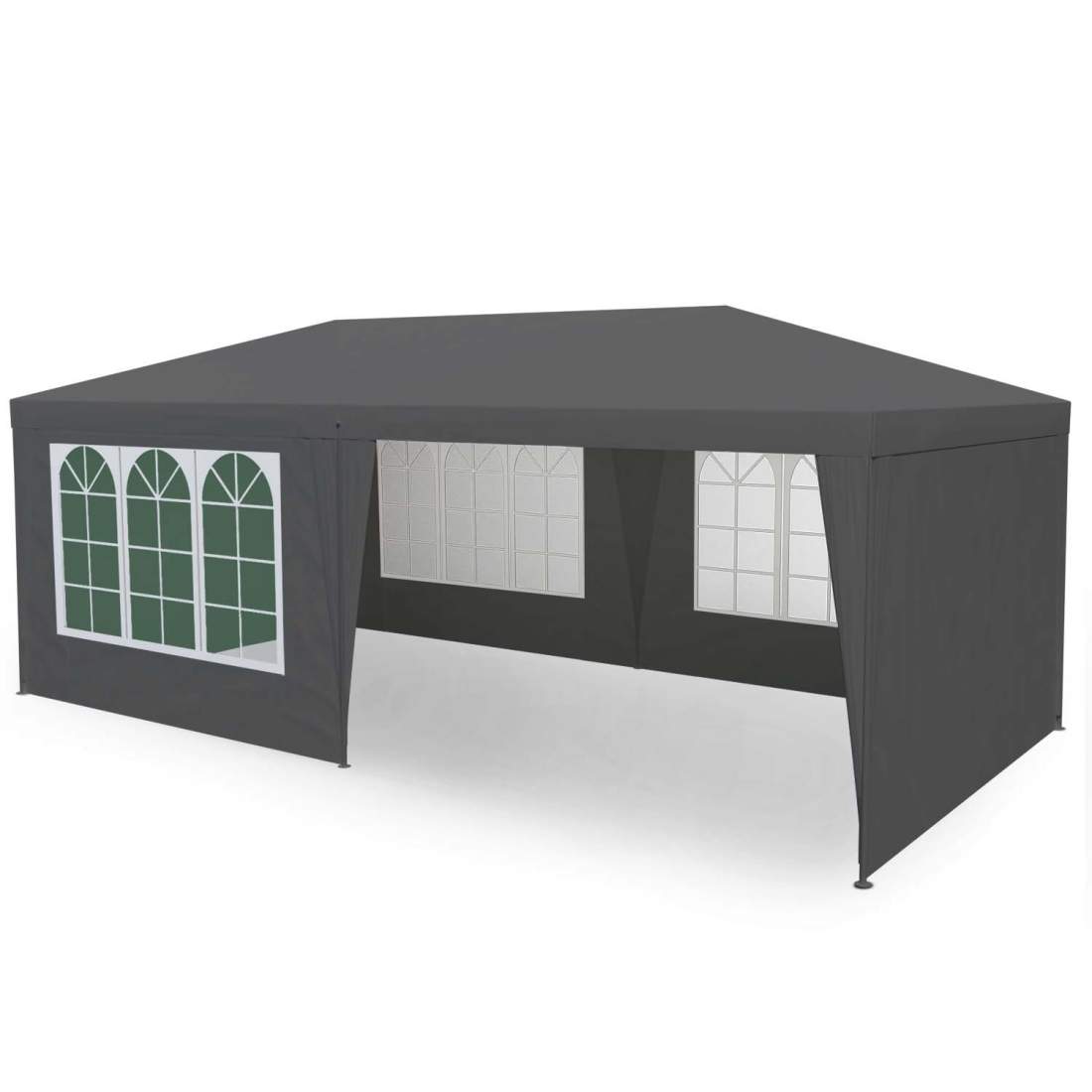 Trädgårdspaviljong 4 väggar 3 x 6m grå Plonos | Hem & Hobby | Pryloteket