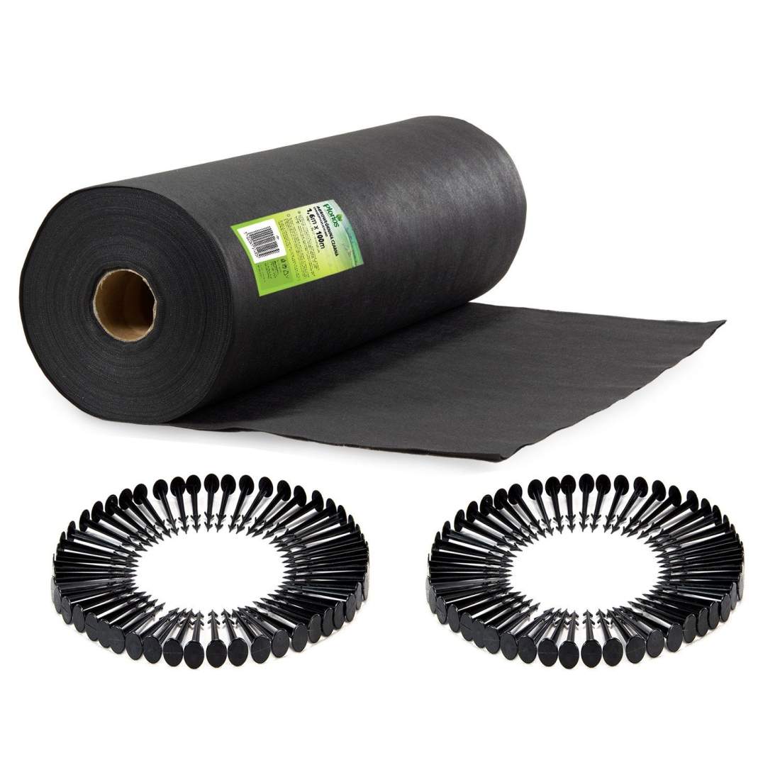 Trädgårdsagrotextil 1,6 m x 100 m + 100 Plonos-pinnar | Hem & Hobby - Hem & Hushåll - Textil | Pryloteket