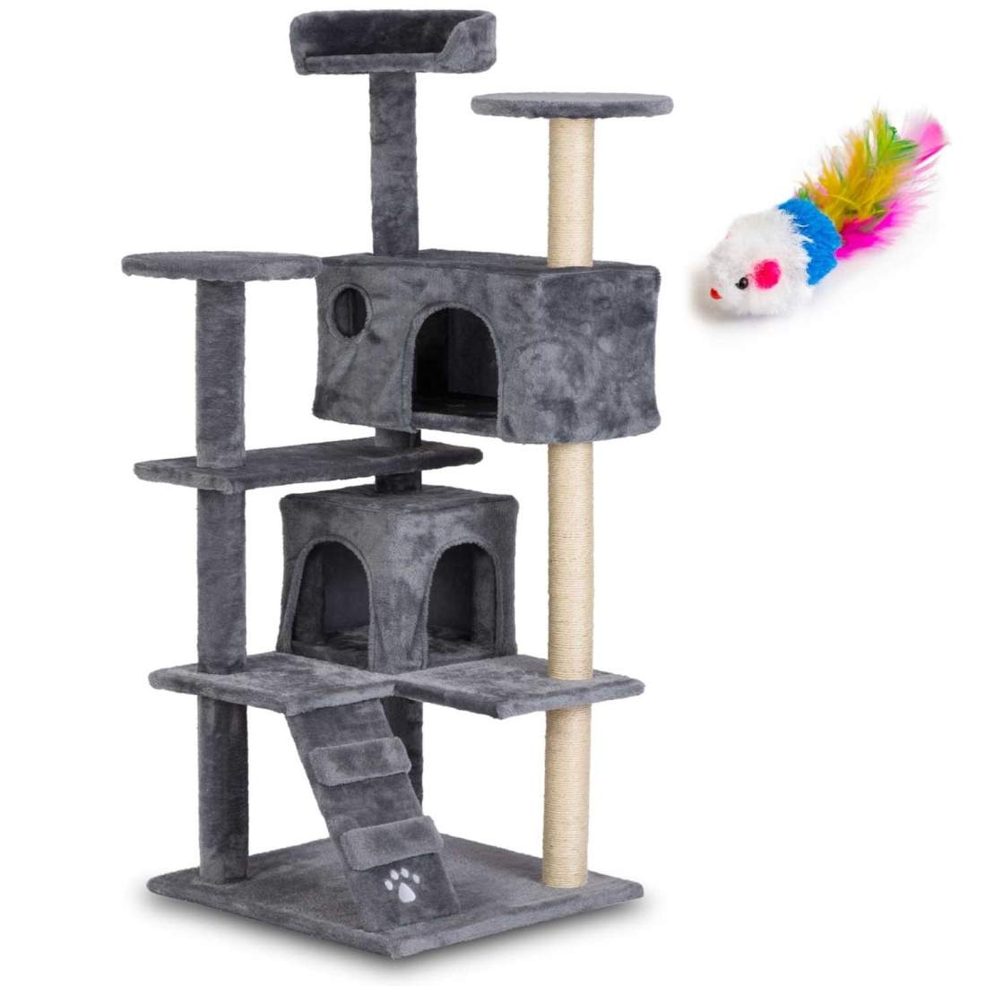 Kattskrapstolpe grå 130 cm DR-212 grå | Hem & Hobby - Husdjur - Katt | Pryloteket