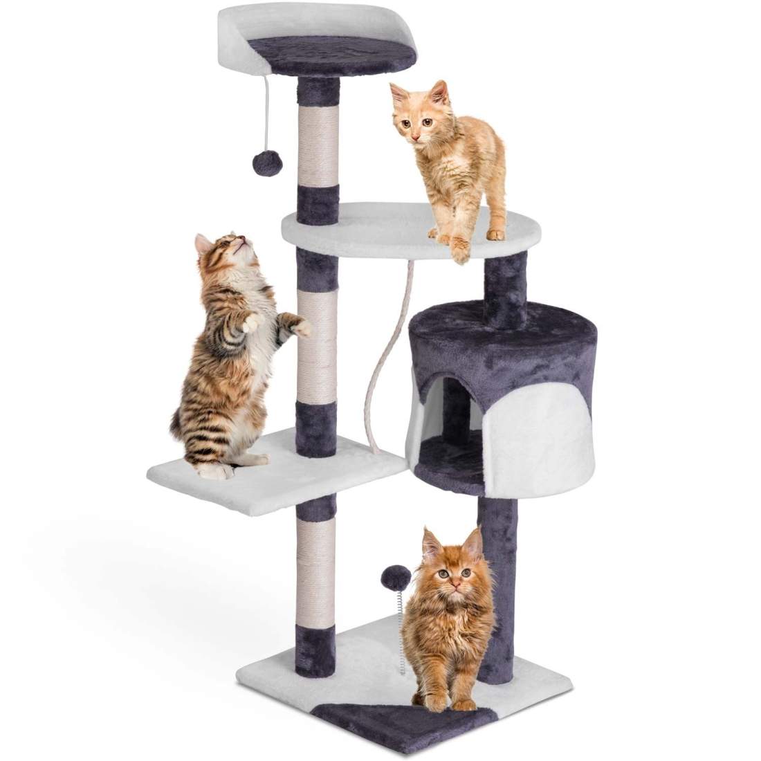 Cat Scratcher 112 cm DR-261 Pethaus grå och vit | Hem & Hobby | Pryloteket