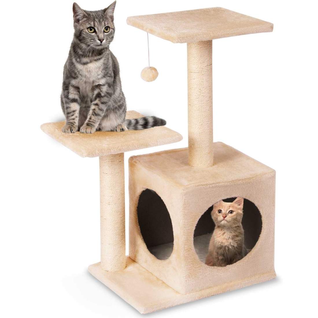 Skrapstolpe, katthus 74 cm DR-252 kräm Pethaus | Hem & Hobby - Husdjur - Katt | Pryloteket