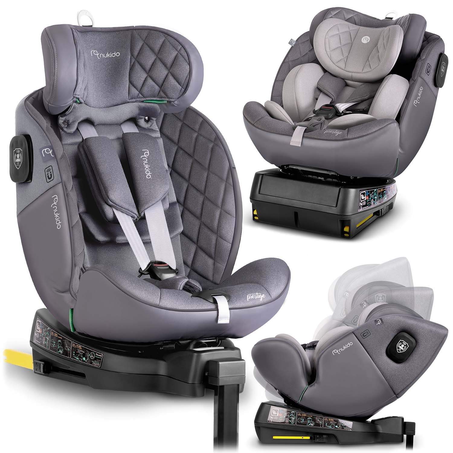 Nukido Prestige Line Autostol Grå 0-36kg ISOFIX