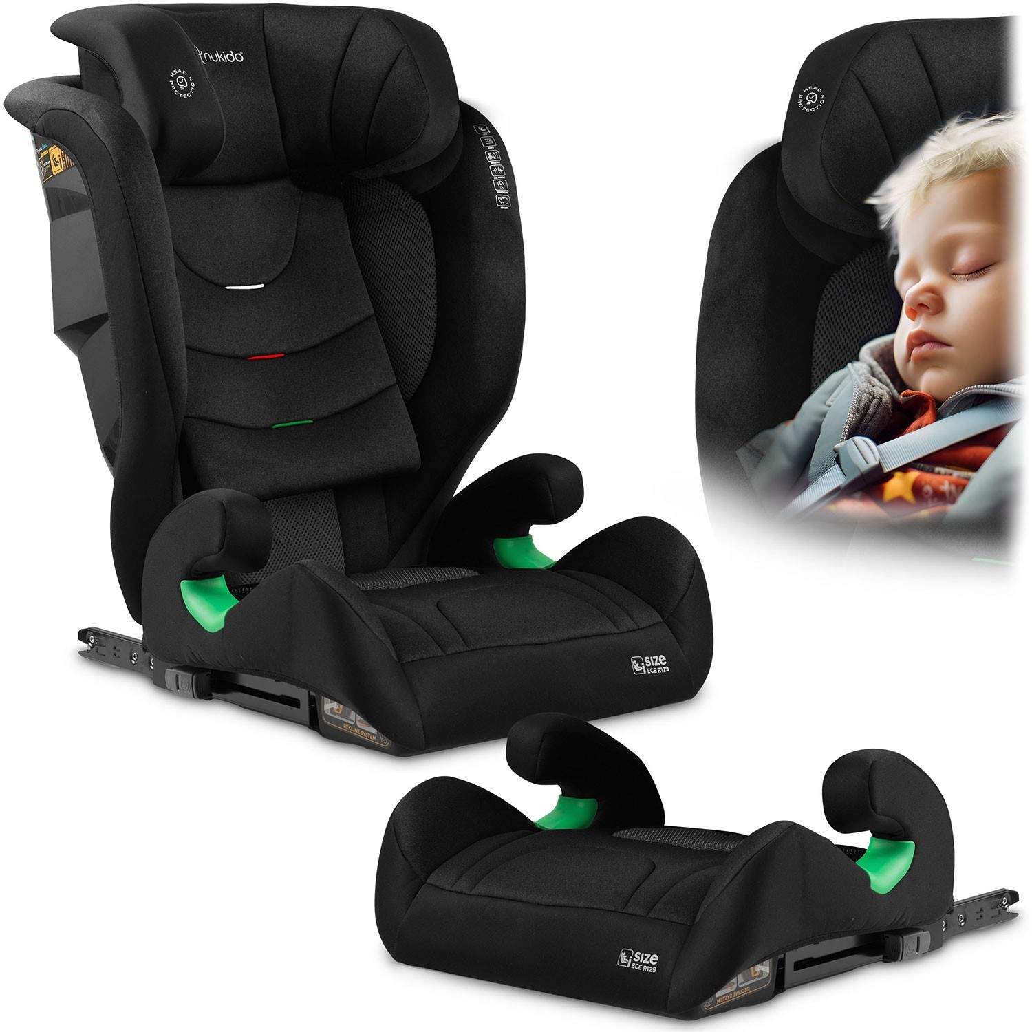 Nukido Louis Soft Bilbarnstol Svart 15-36kg ISOFIX | Hem & Hobby - Hem & Hushåll - Tvätt | Pryloteket