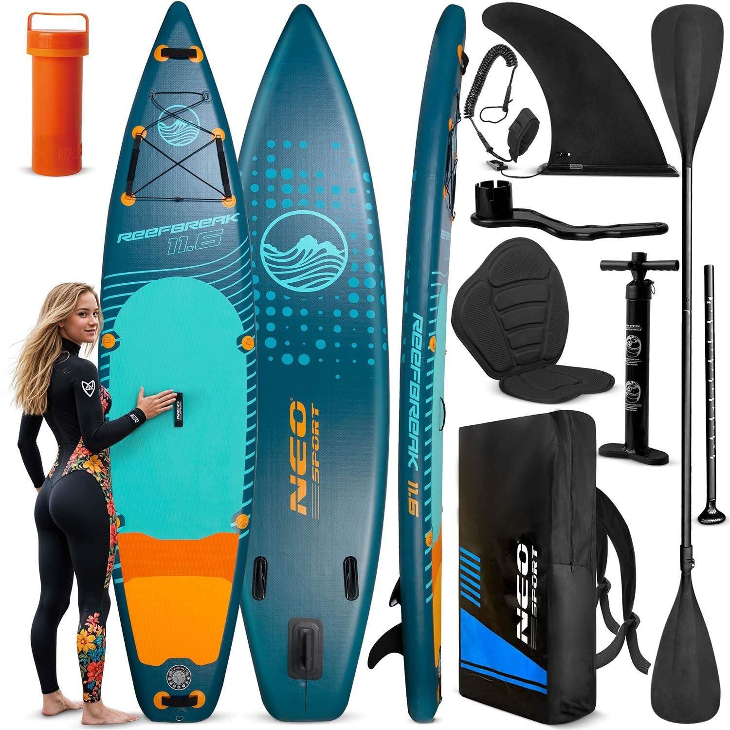 Reefbreak SUP-bräda 350 x 81 x 15 cm Neo-Sport 170301 | Elektronik - Tillbehör Mobil & Surfplatta - Mobiltillbehör - Mobilkablar - Tillbehör | Pryloteket