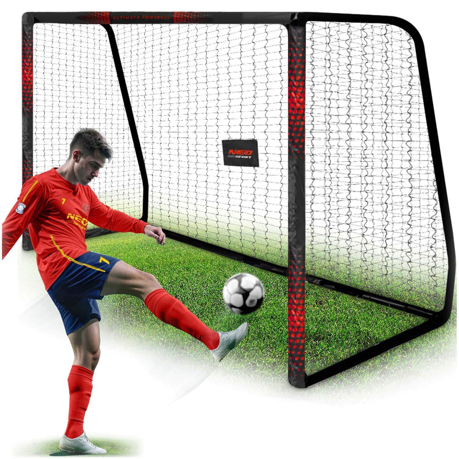 Fodboldmål 300 x 200 x 120 cm NS-473 sort og rød