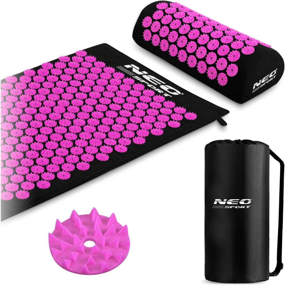 Neo-Sport NS-900 spikad akupressurmatta, svart och lila | Hem & Hobby | Pryloteket