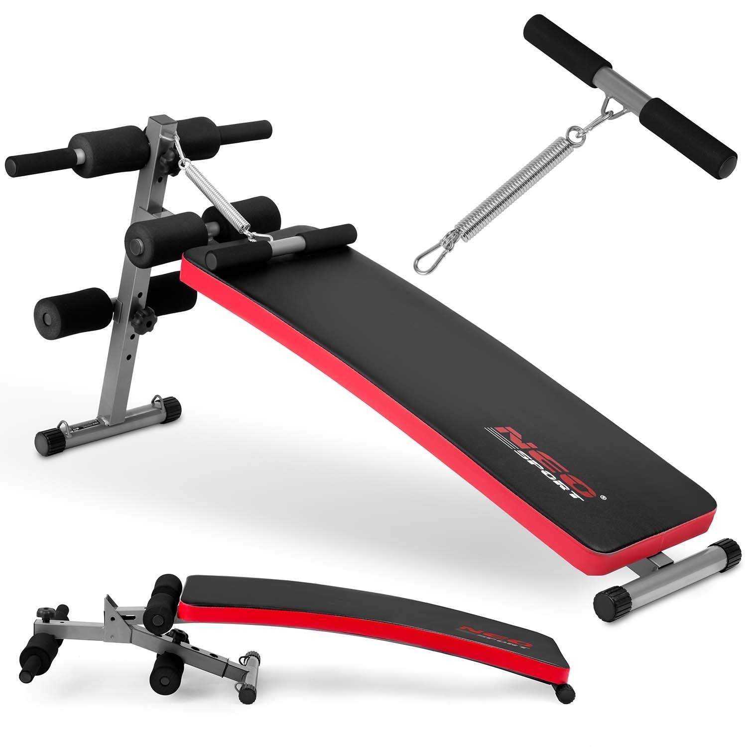Lutande träningsbänk med Neo-Sport NS-210 expander | Sport & Fritid - Träning | Pryloteket