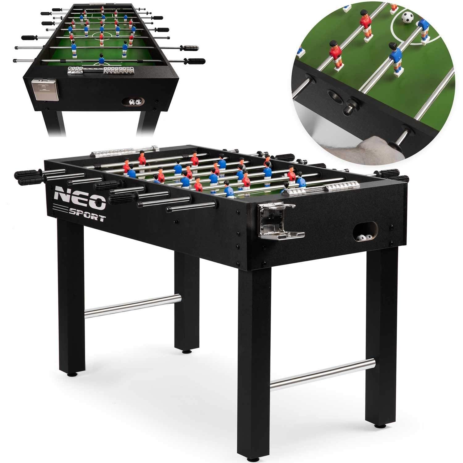 Neosport NS-402 svart bordsfotbollsbord | Hem & Hobby | Pryloteket