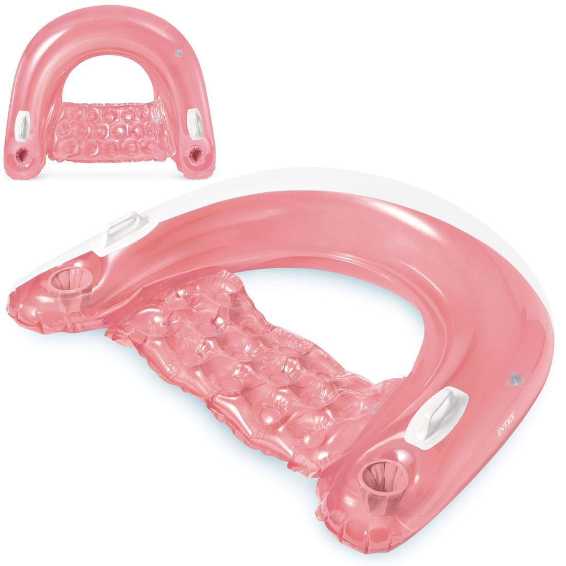 Simstol med handtag 147 x 99 cm rosa INTEX 58859 | Hem & Hobby | Pryloteket