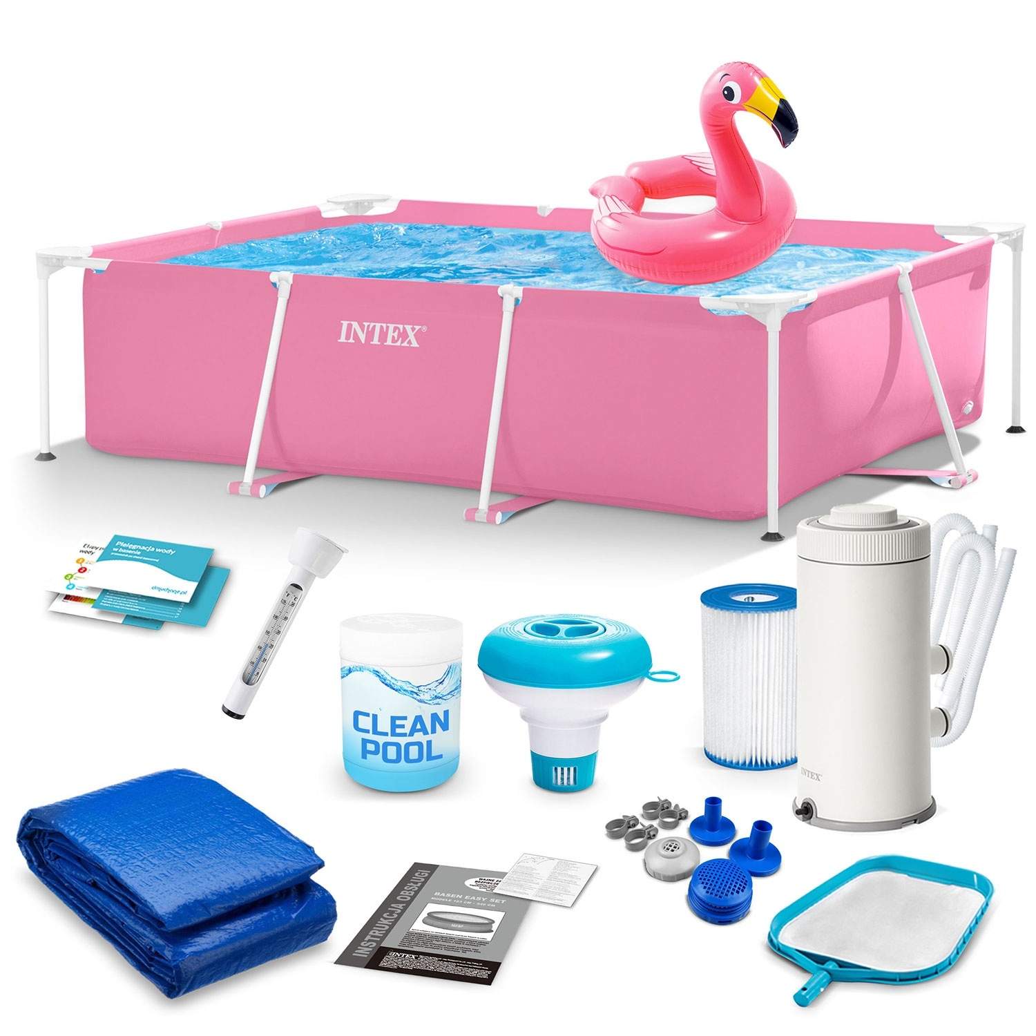 Ram trädgårdspool 220 x 150 x 60 cm 15 i 1 INTEX 28266 | Elektronik - Tillbehör Mobil & Surfplatta - Mobiltillbehör - Mobilkablar - Tillbehör | Pryloteket