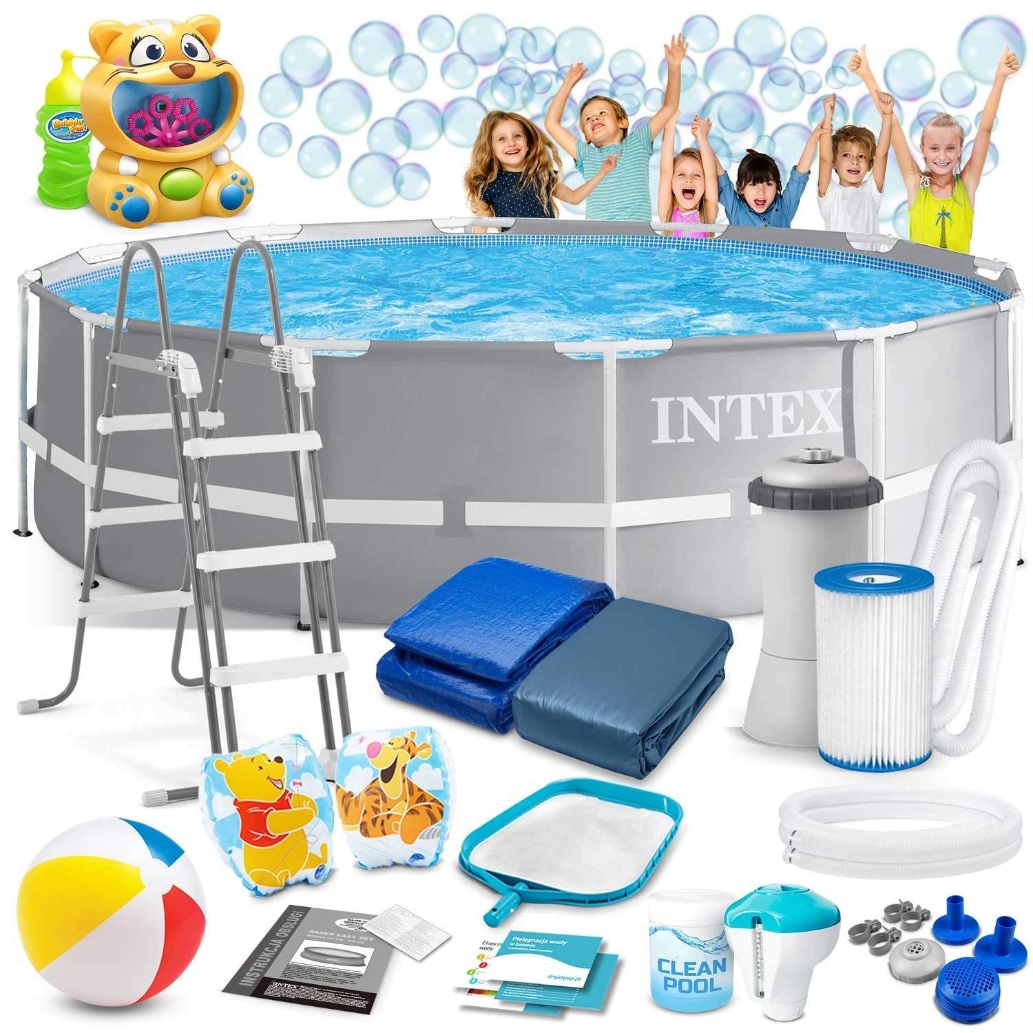 Ramme havepool 366 x 99 cm 17in1 INTEX 26716 + boblemaskine GRATIS