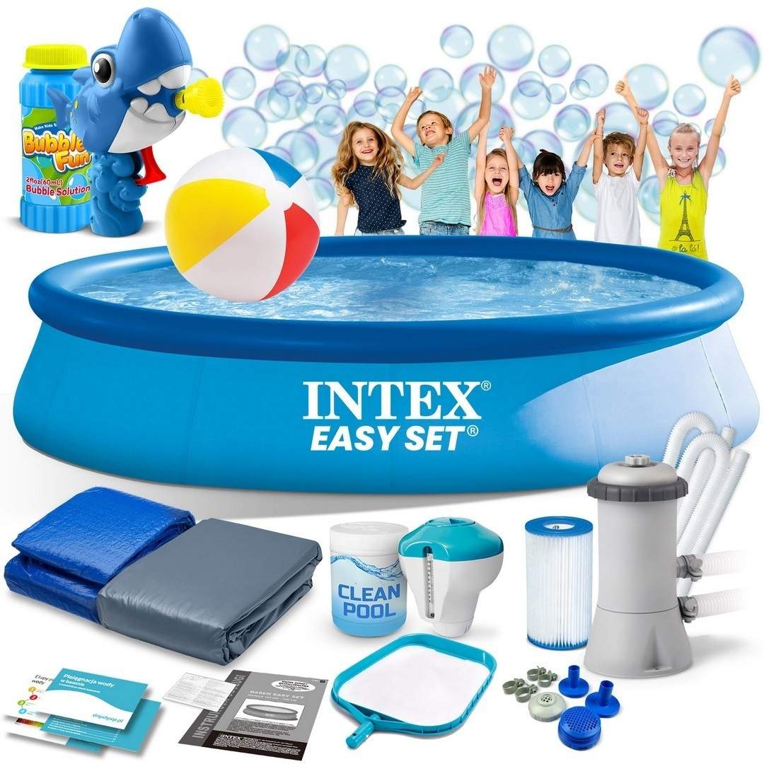 Utbyggbar trädgårdspool 396 x 84 cm 15in1 INTEX 28142 + bubbelmaskin GRATIS | Hem & Hobby - Hem & Hushåll - Bygg | Pryloteket