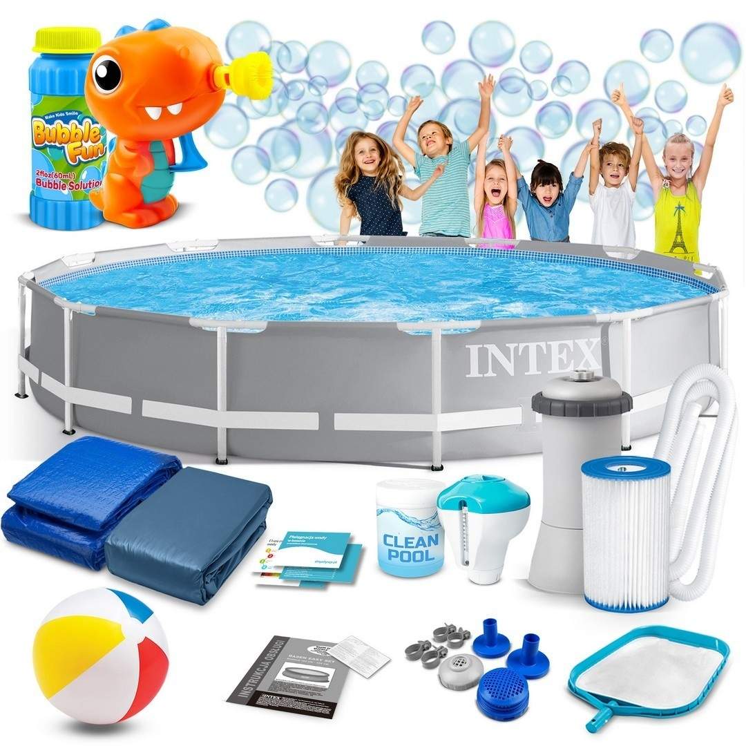 Ramme havepool 366 x 76 cm 16in1 INTEX 26712 + boblemaskine GRATIS