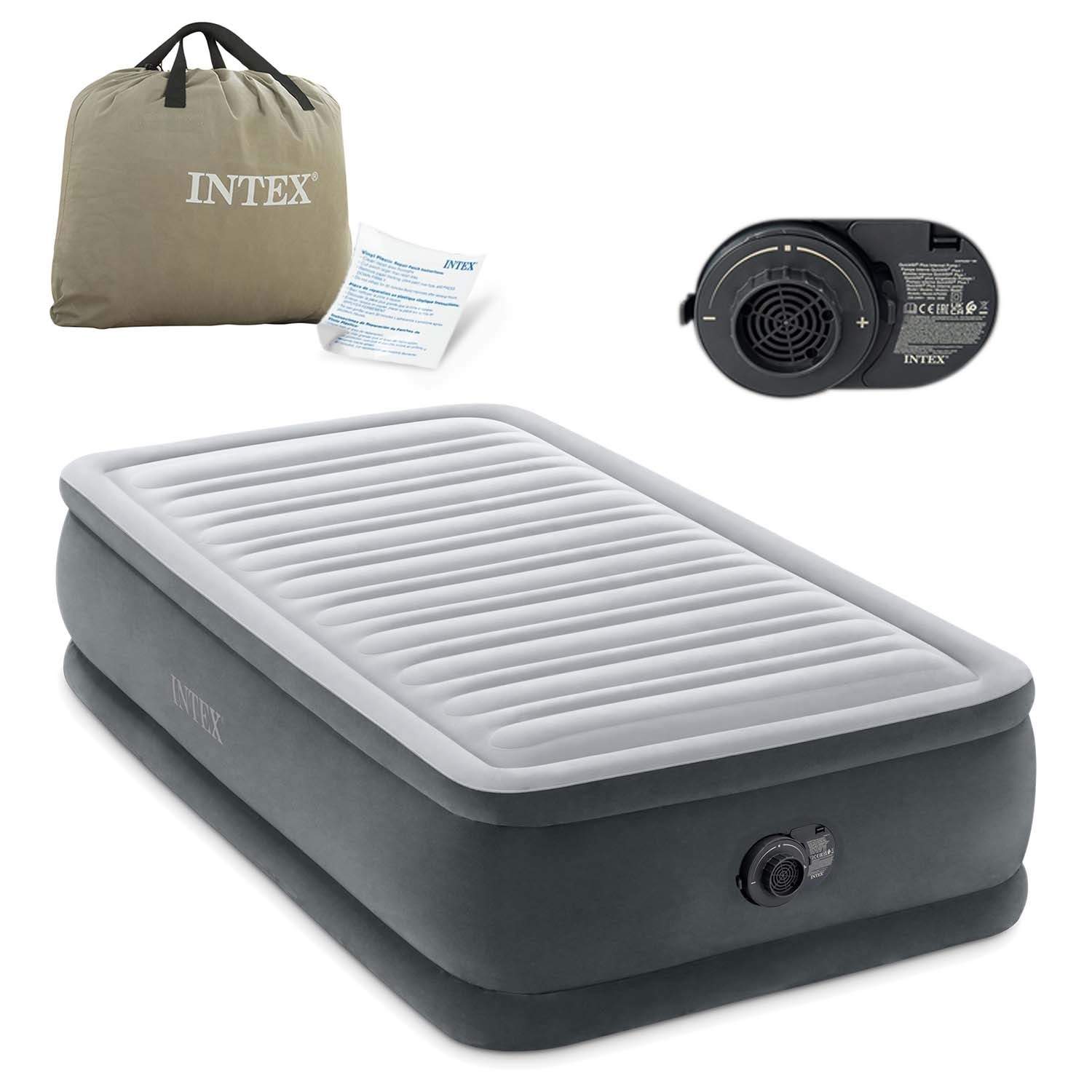 Oppustelig madras 191x 99x46cm med indbygget elektrisk pumpe INTEX 64412ND