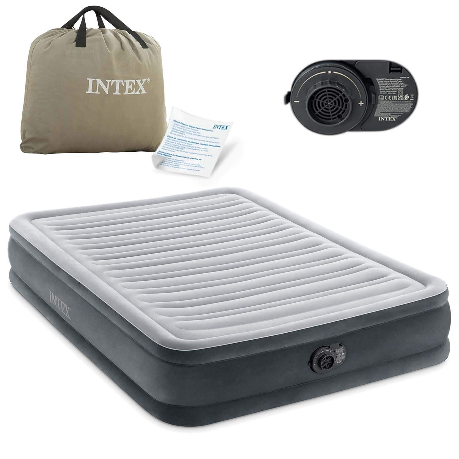 Oppustelig madras 191x137x33 cm med indbygget elektrisk pumpe INTEX 67768ND