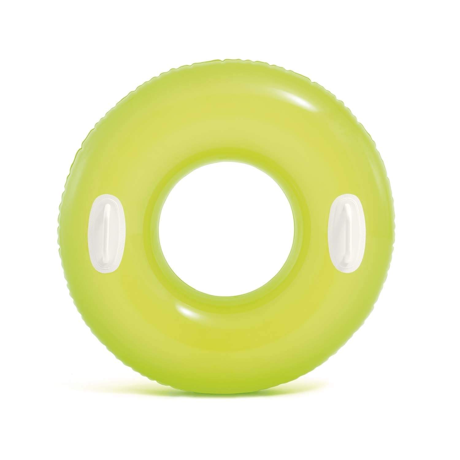 Svømmering med håndtag 76 cm gul INTEX 59258