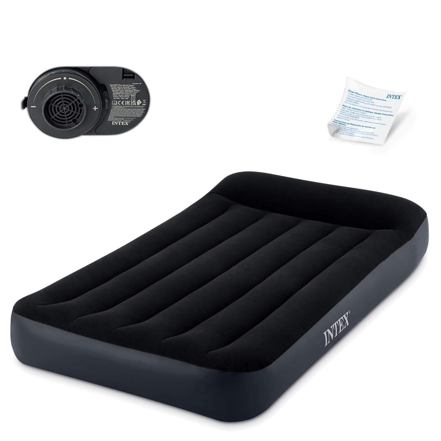Oppustelig madras 191x99x25 cm med indbygget elektrisk pumpe INTEX 64146ND