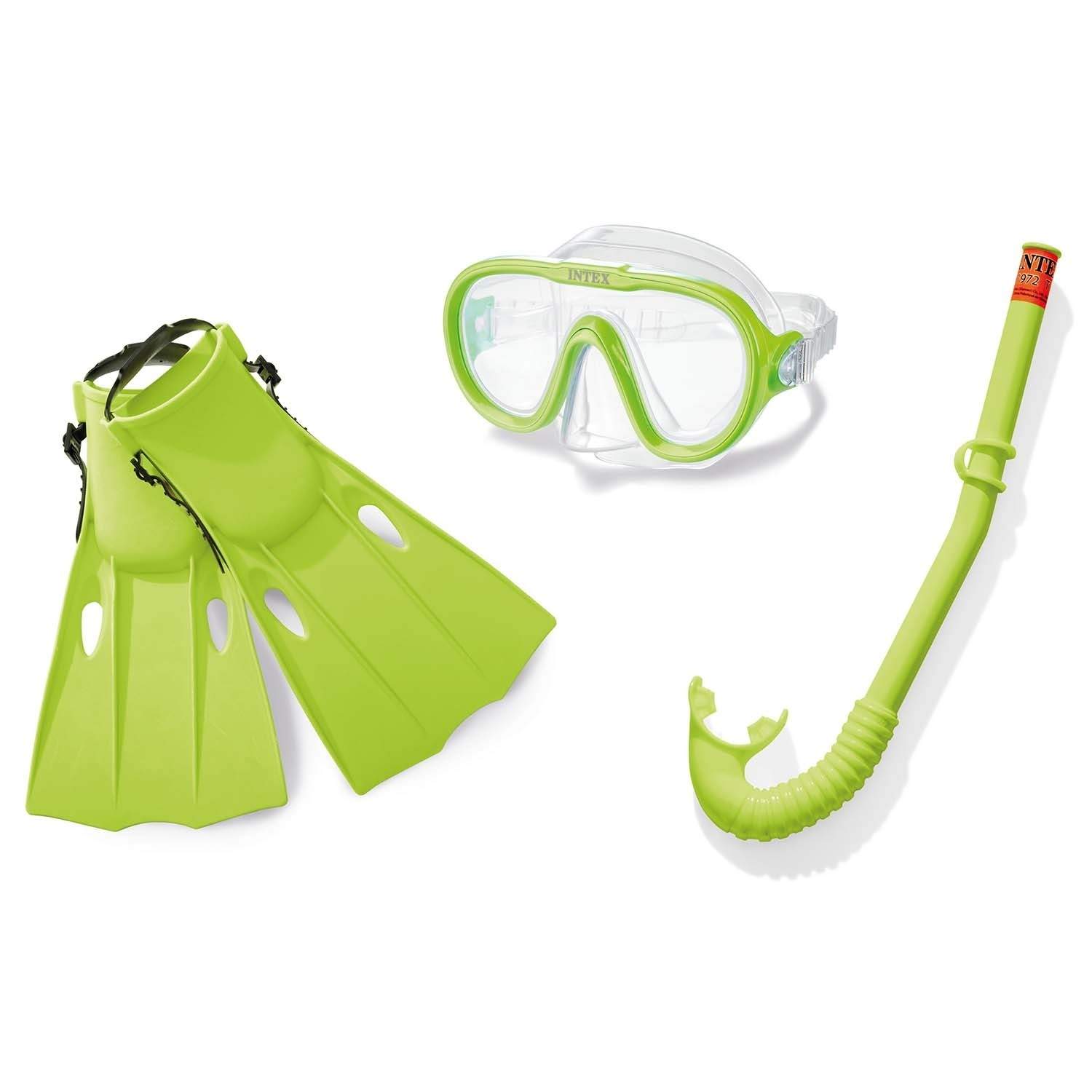 Dykset för barn: mask + snorkel + fenor INTEX 55655 | Hem & Hobby | Pryloteket