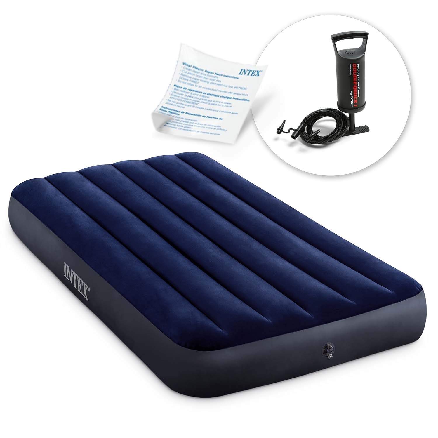 Uppblåsbar madrass 191x99x25 cm med INTEX 64757 kolvpump | Hem & Hobby | Pryloteket