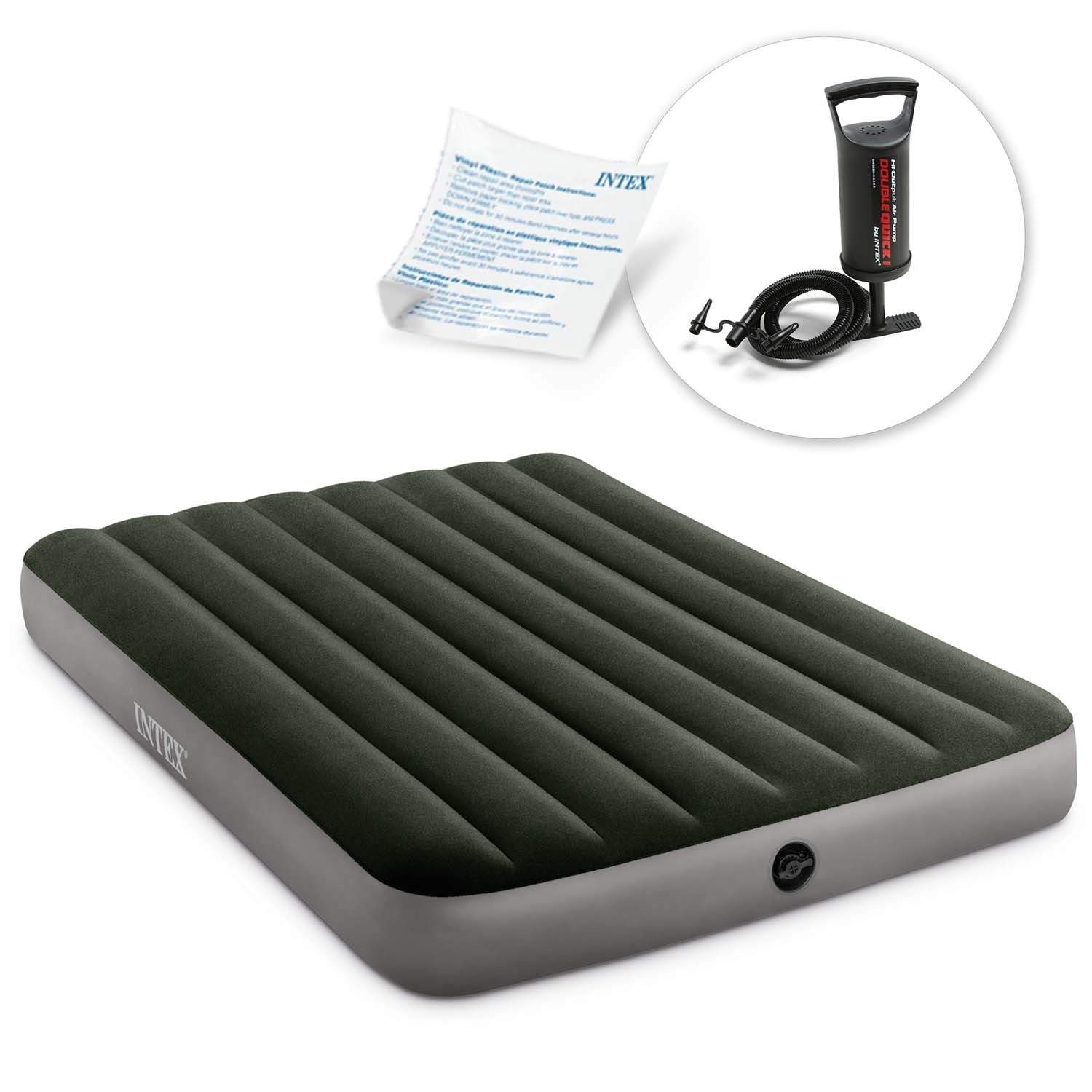 Oppustelig madras 191x137x25 cm med stempelpumpe INTEX 664108