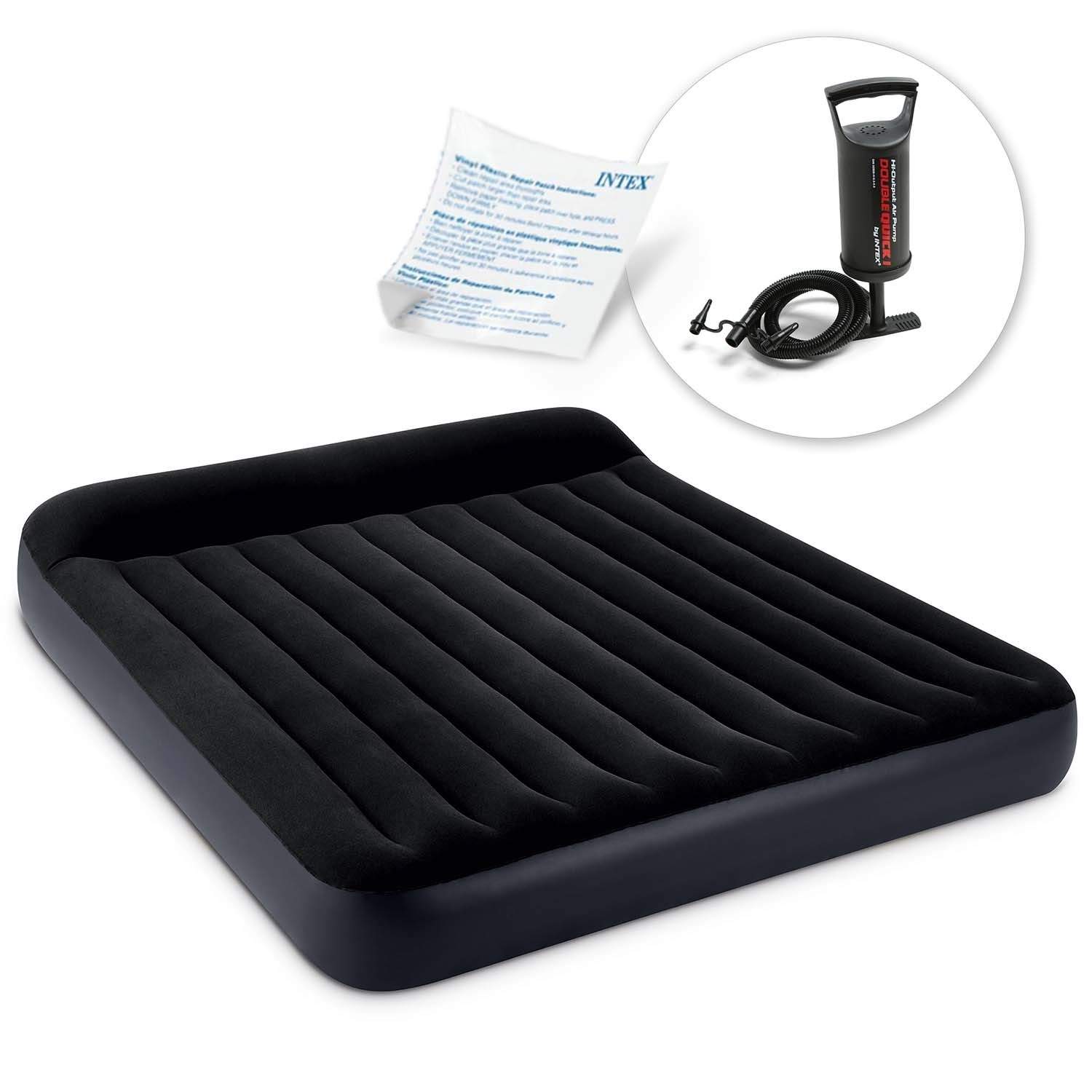 Ilmatäytteinen patja 203x183x25 cm INTEX 64144 mäntäpumpulla