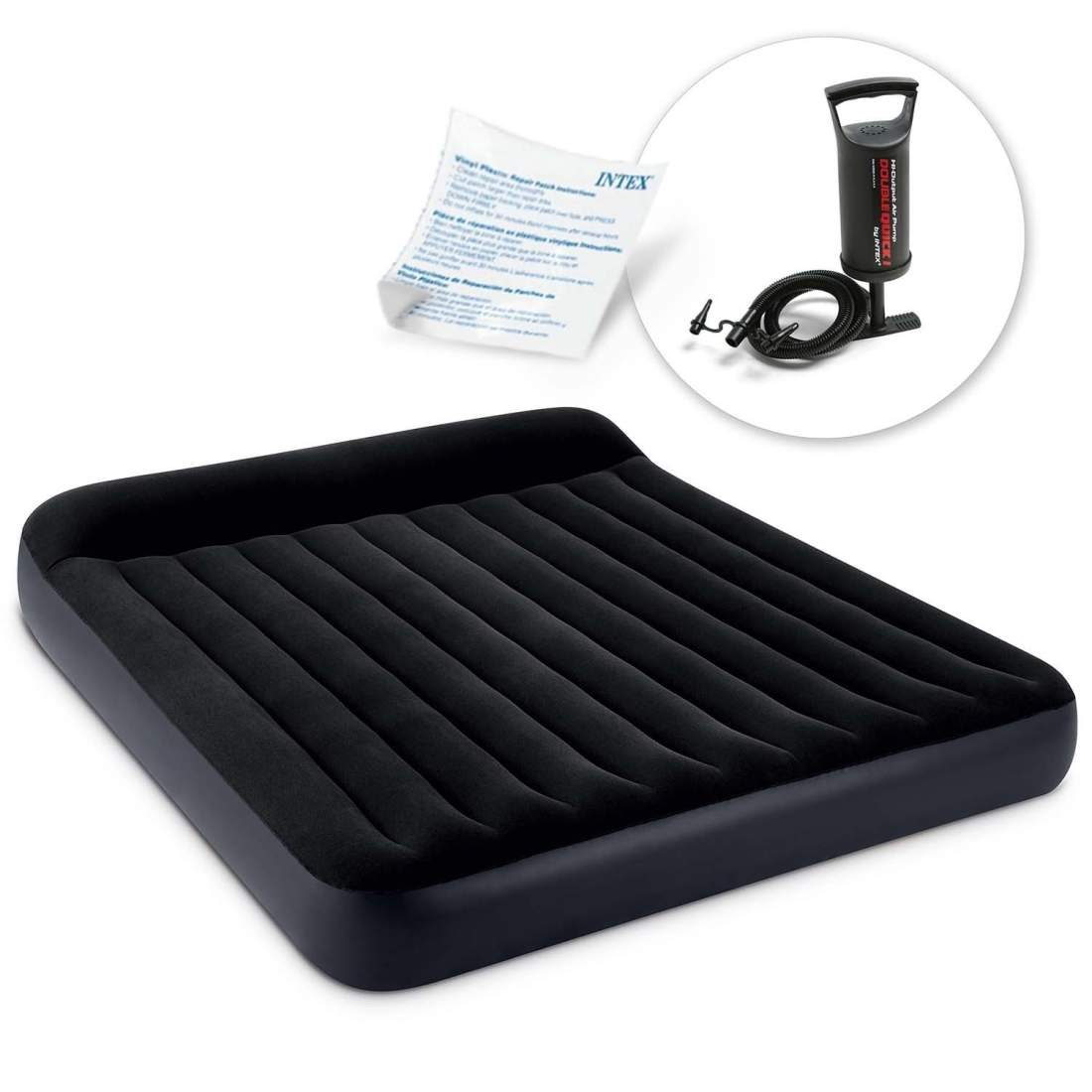 Uppblåsbar madrass 203x183x25 cm med INTEX 64144 kolvpump | Hem & Hobby - Hem & Hushåll - Kök - Köksredskap - Lock | Pryloteket