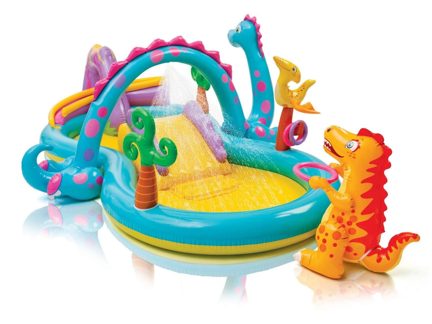 Uppblåsbar lekplats Dinosaurier 333 x 229 x 112 cm INTEX 57135 | Hälsa & Skönhet - Personvård - Vård & Rehabilitering - Hållning | Pryloteket