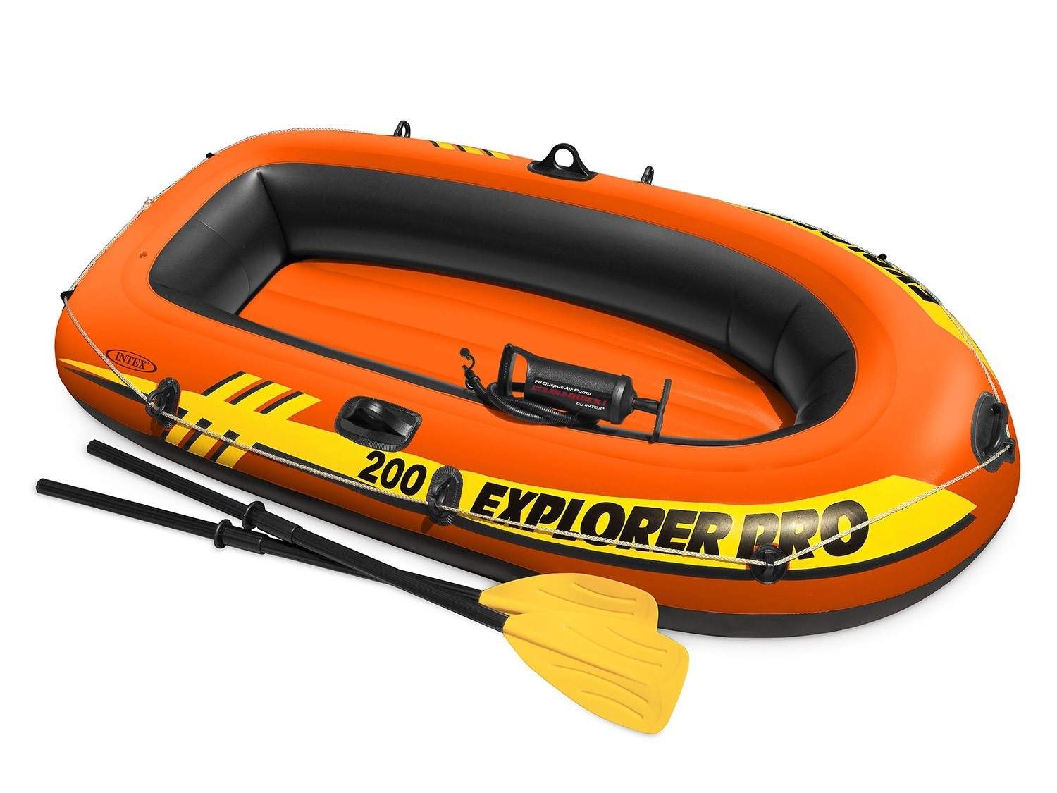 Uppblåsbar båt Explorer PRO 200 Set 196 x 102 x 33 cm åror + pump INTEX 58357 | Leksaker & Spel - Leksaker - Bad- & Vattenlek - Uppblåsbart | Pryloteket