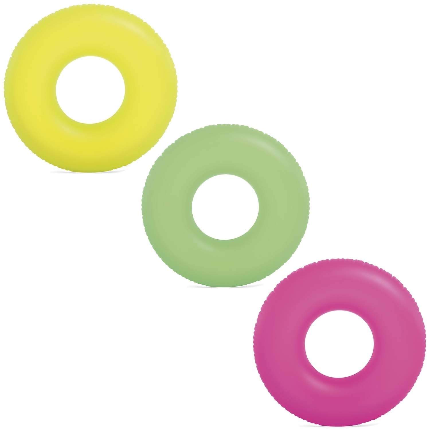 Neon svømmering, diameter 91 cm - 3 farver INTEX 59262 grøn