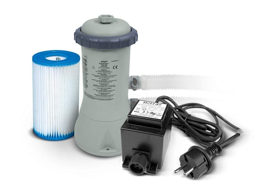 Pool filter pumpe + transformer 12V 3407L/time INTEX 28638GS