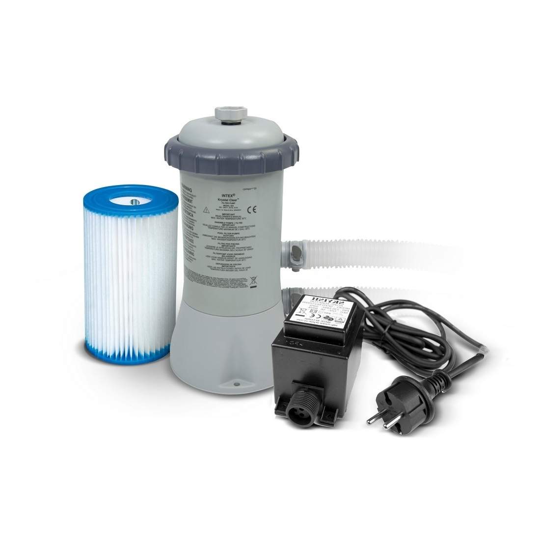 Poolfilterpump + transformator 12V 2271L/timme INTEX 28604GS | Hem & Hobby | Pryloteket