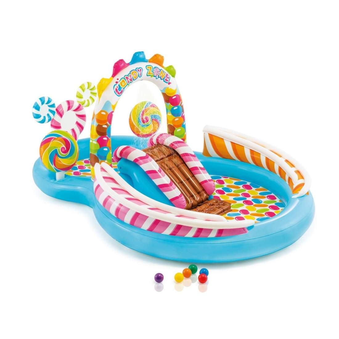 Uppblåsbar lekplats Godis 295 x 191 x 130 cm INTEX 57149 | Hem & Hobby | Pryloteket