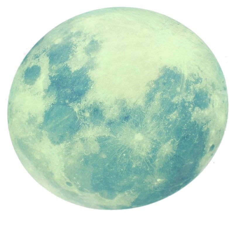 Selvlysende Klistermærke - Måne