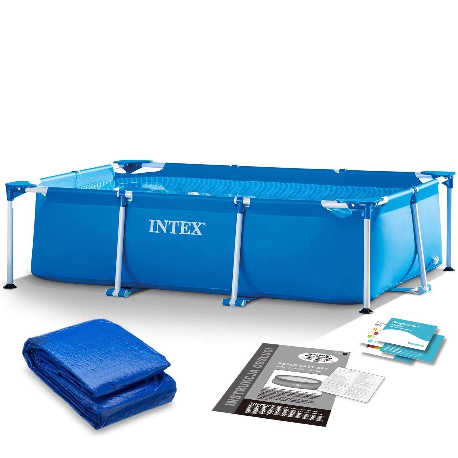 Ramme havepool 220 x 150 x 60 cm 2i1 INTEX 28270