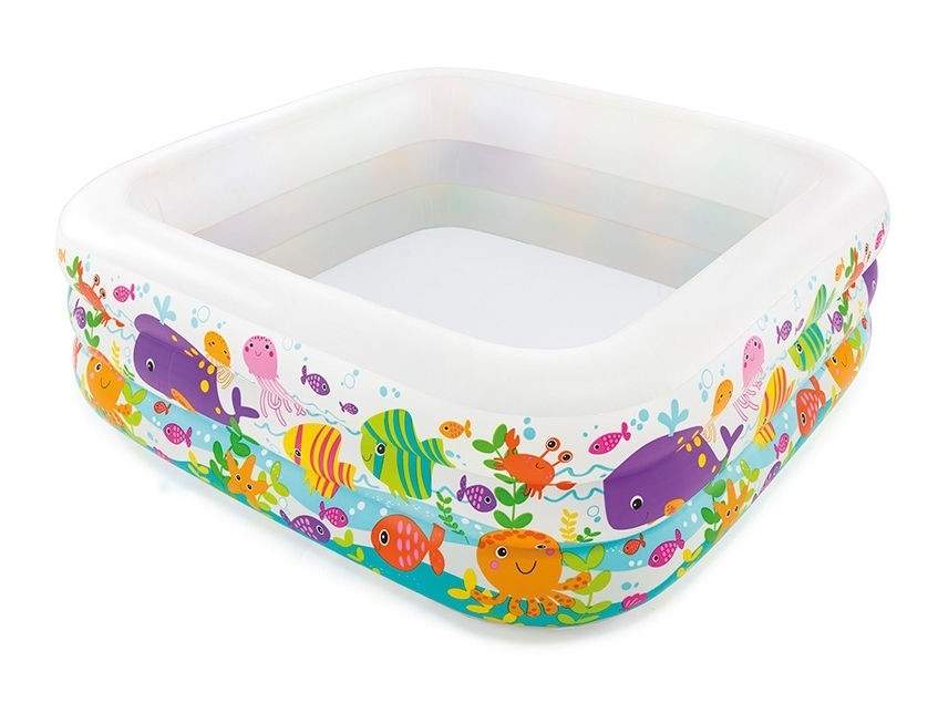 Uppblåsbar pool Akvarium 159 x 159 x 50 cm INTEX 57471 | Leksaker & Spel - Leksaker - Bad- & Vattenlek - Uppblåsbart | Pryloteket