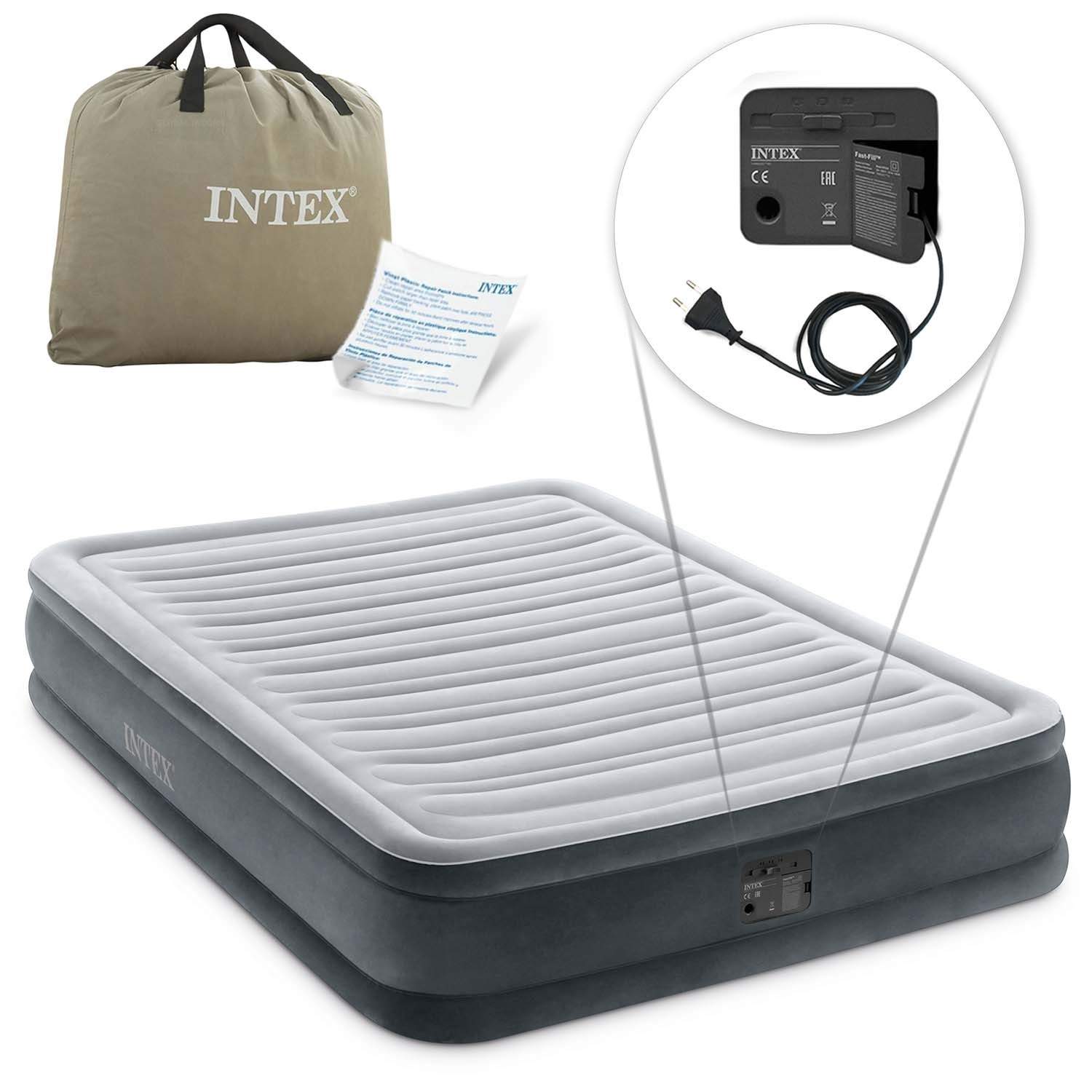 Uppblåsbar madrass 191x137x33 cm med inbyggd elektrisk pump INTEX 67768 | Hem & Hobby - Hem & Hushåll - Bygg | Pryloteket