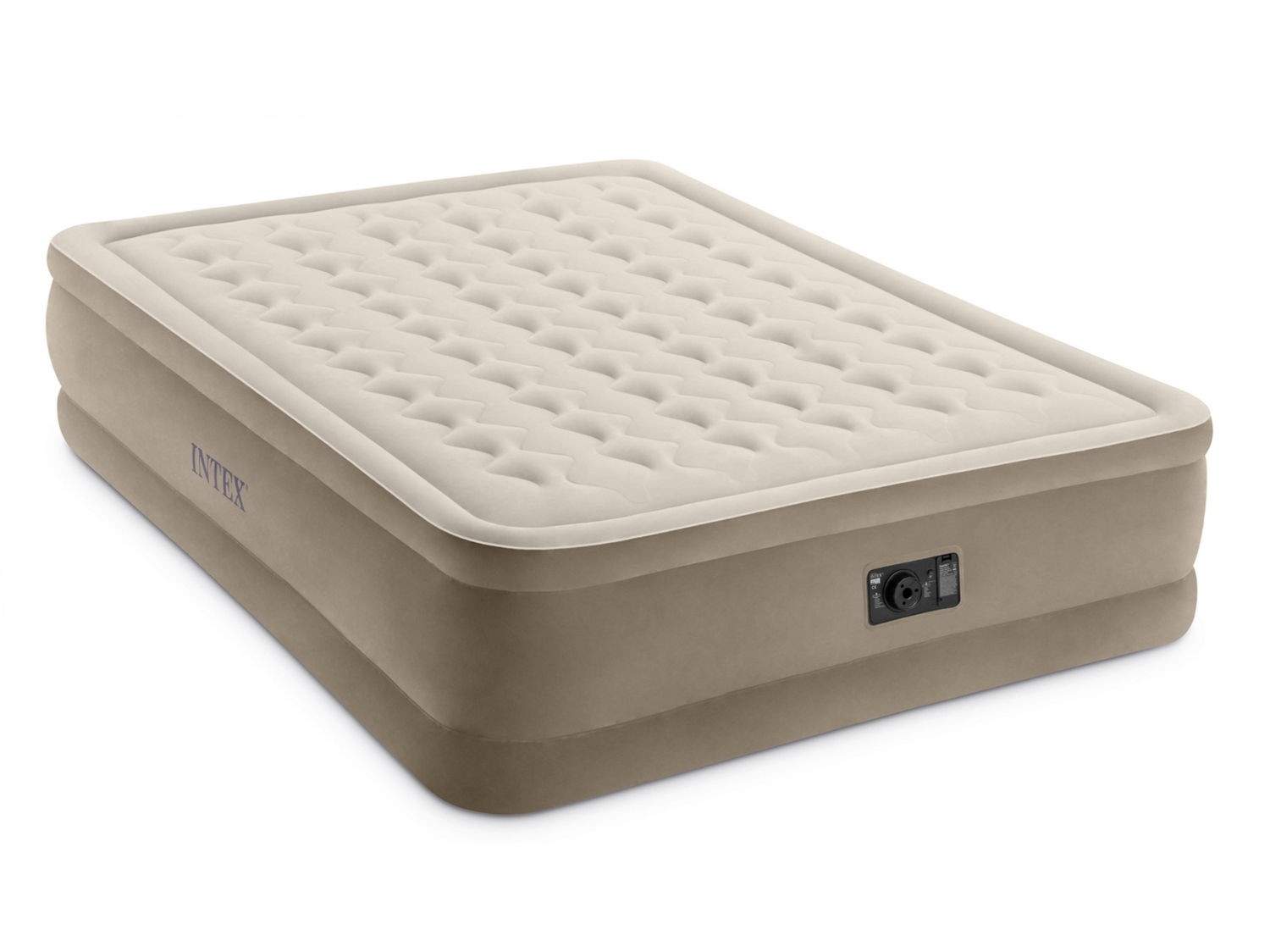 Velourmadras med elektrisk pumpe. 203 x 152 x 42 cm INTEX 64458