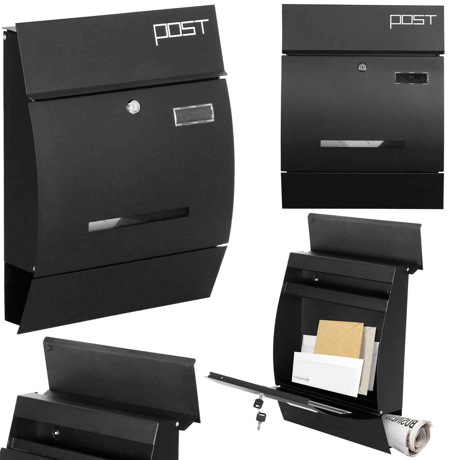 Brevkasse 35x45x10cm sort 4994