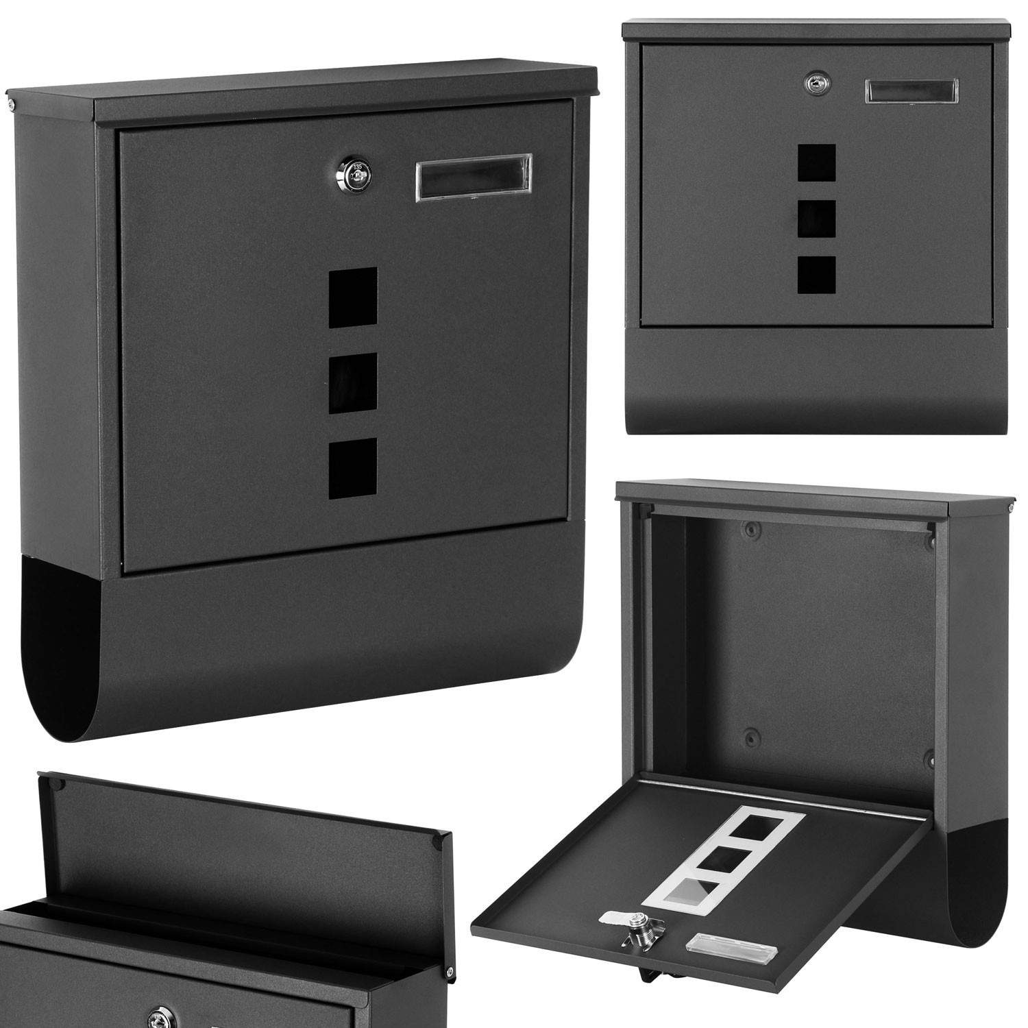 Brevkasse 33x31x10cm antracit 4993