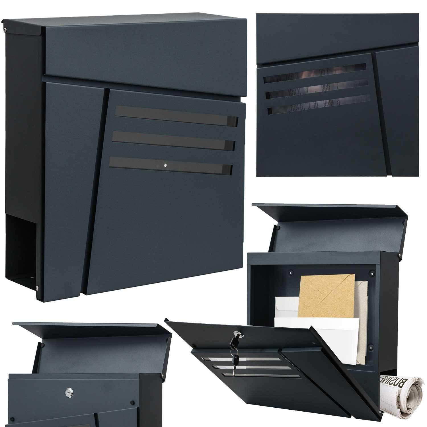 Brevkasse 37x37x10cm antracit 4996