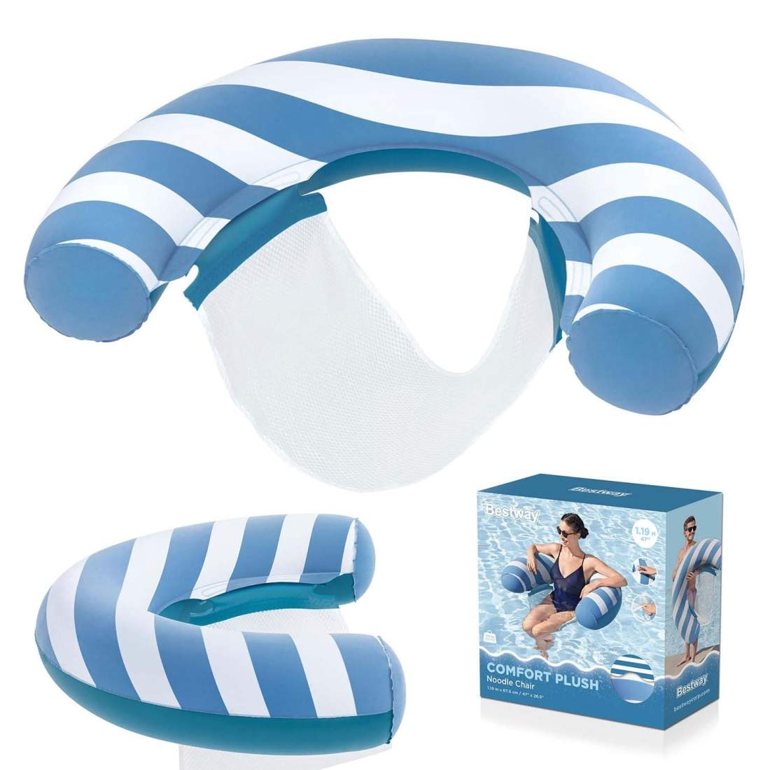 Comfort Plush Bestway 43852 uppblåsbar simstol | Hem & Hobby | Pryloteket