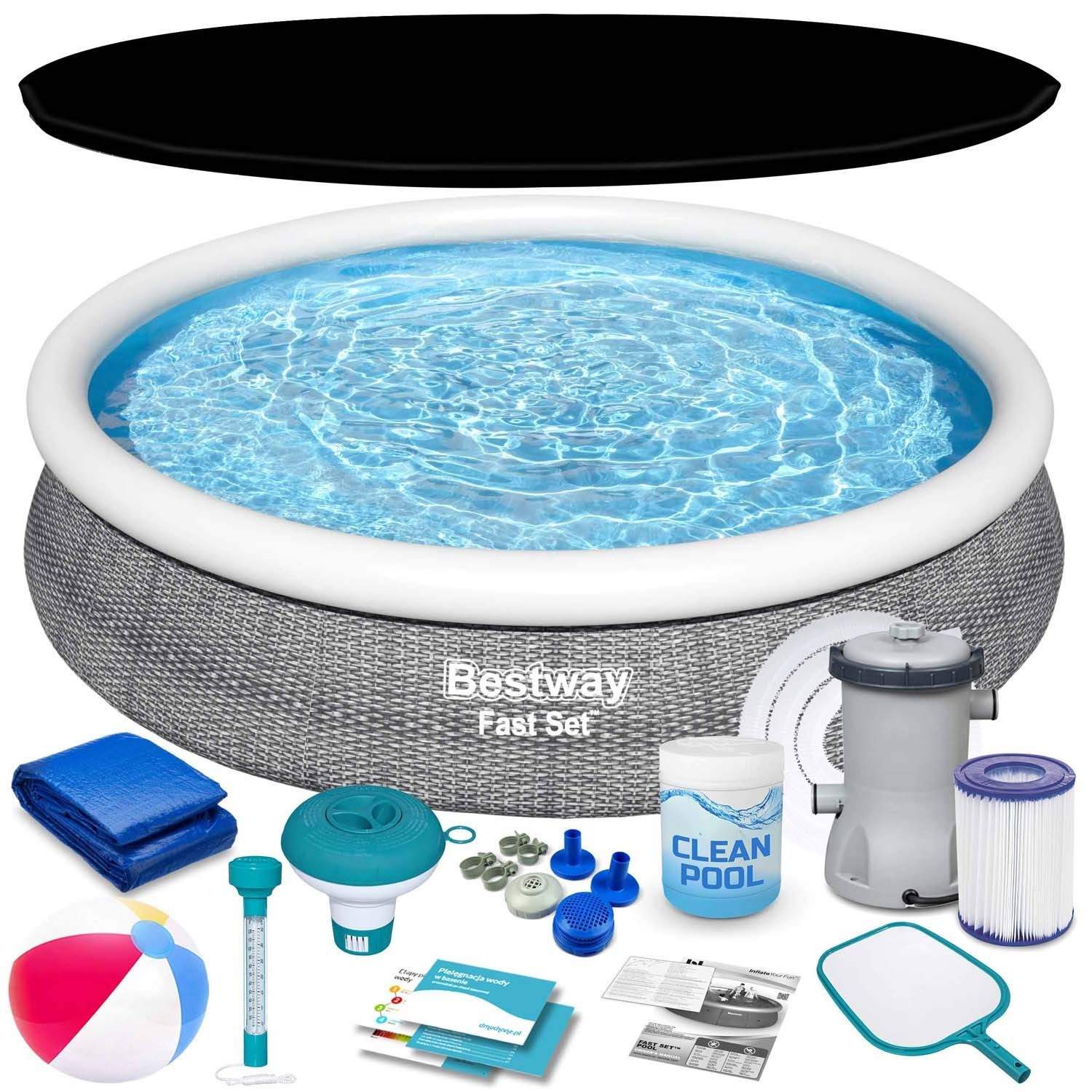 Utbyggnad trädgårdspool 366 x 76 cm 16in1 Bestway 57445 | Hem & Hobby - Hem & Hushåll - Bygg | Pryloteket