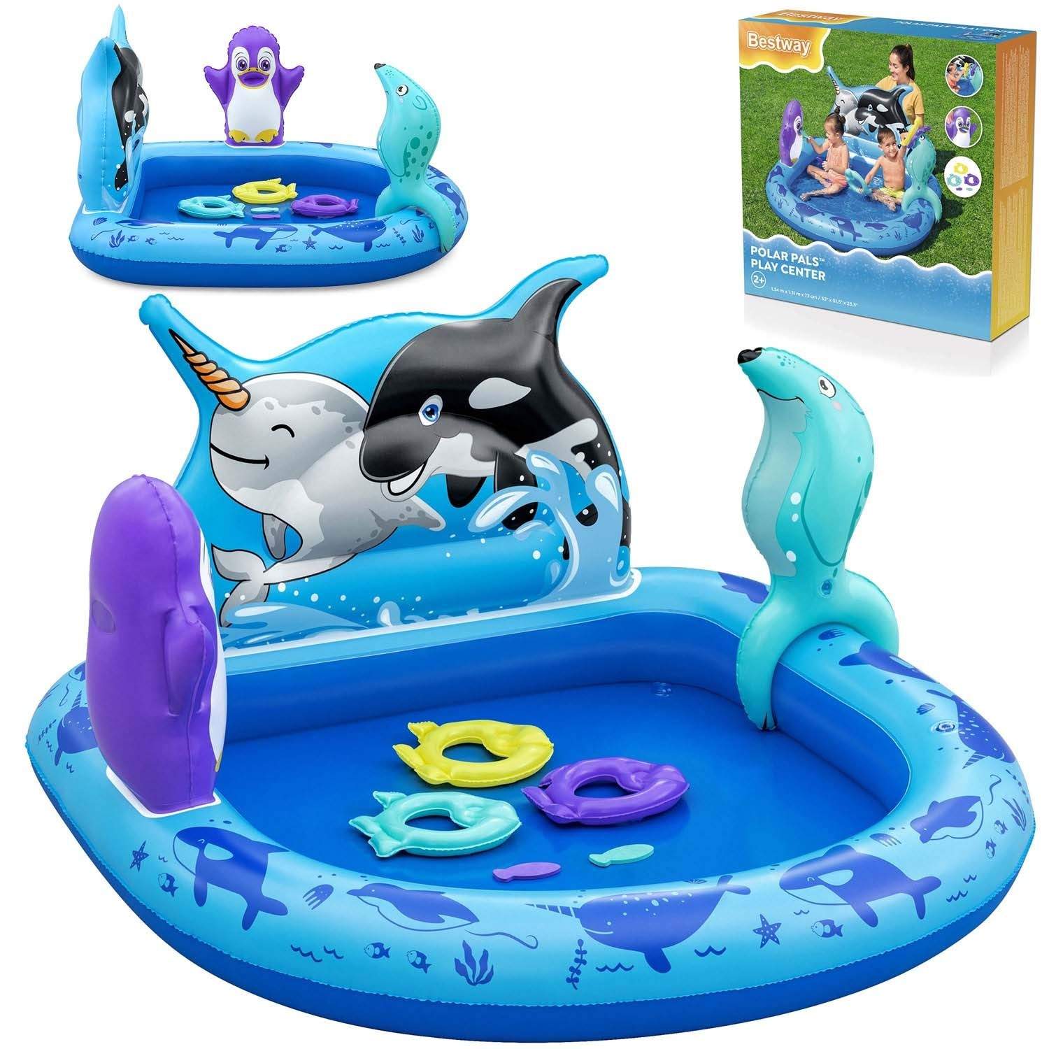 Polar Pals uppblåsbar lekplats 134 x 131 x 73 cm Bestway 53156 | Leksaker & Spel - Leksaker - Bad- & Vattenlek - Uppblåsbart | Pryloteket